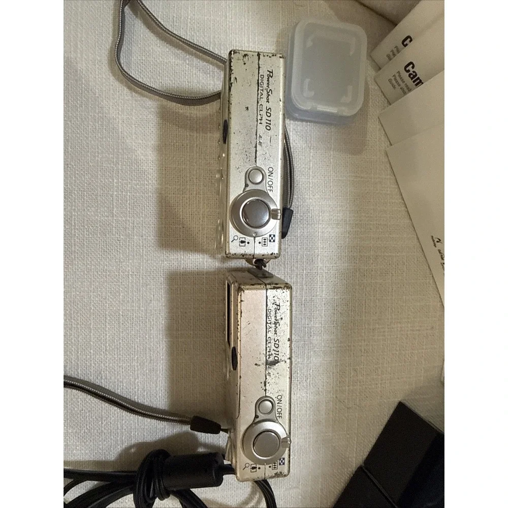 2 - Canon PowerShot SD110 Digital ELPH Camera‎ W OEM Charger - For Parts READ